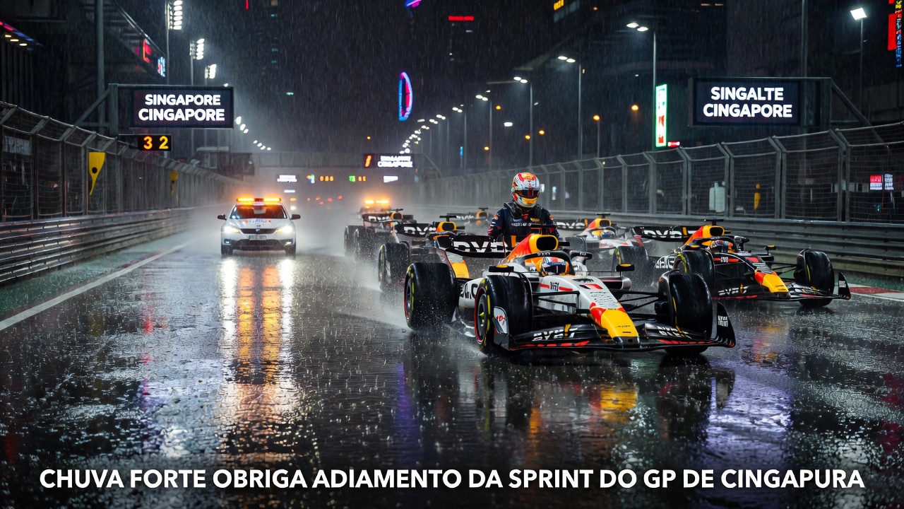 Chuva Forte Obriga Adiamento da Sprint do GP de Cingapura